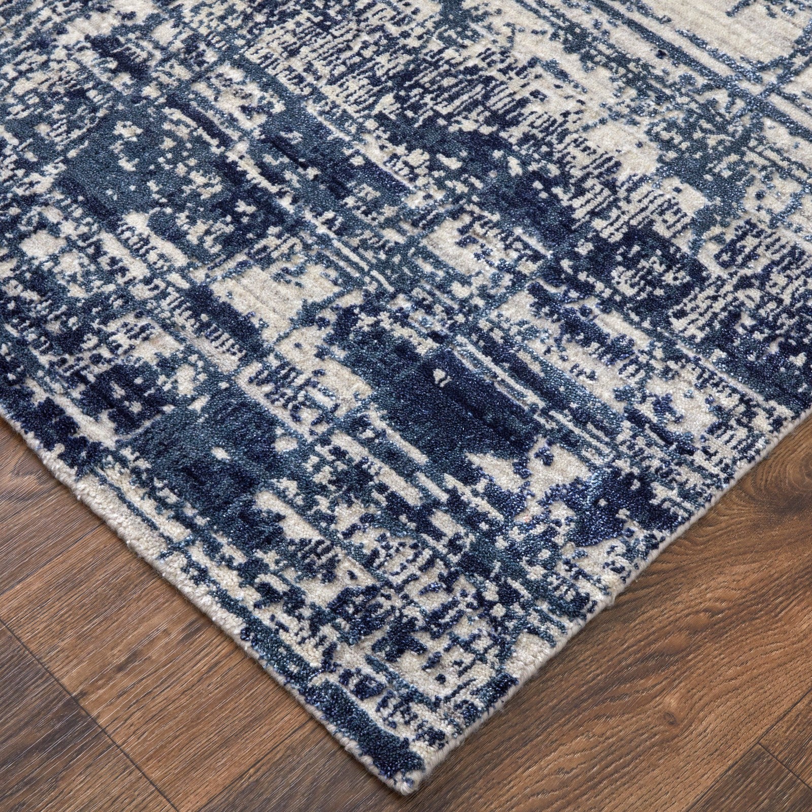 Feizy Eastfield 69AEF Modern Abstract in Blue/Ivory