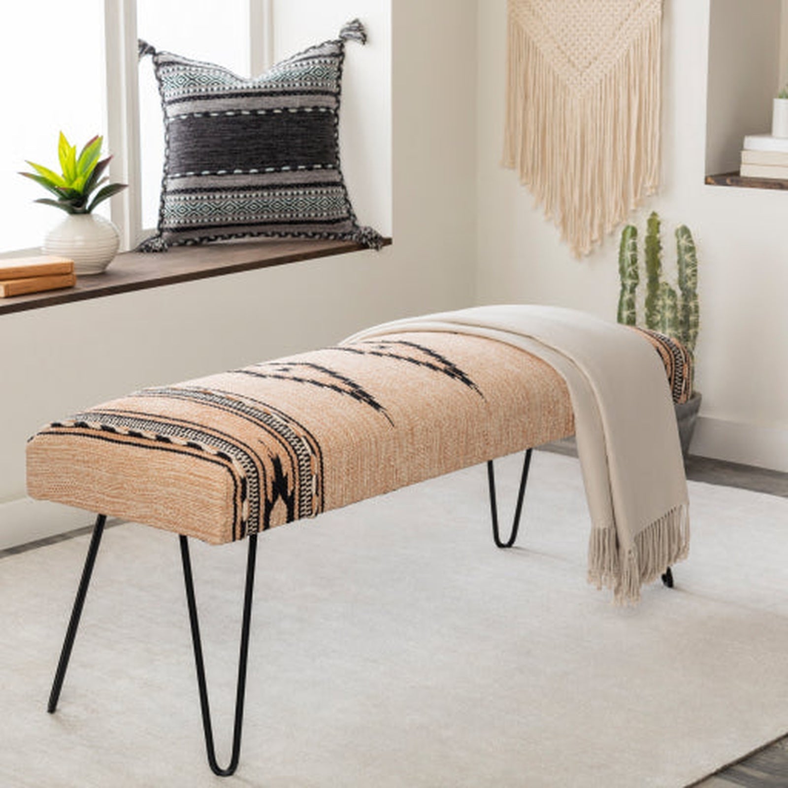 Livabliss by Surya Miriam Upholstered Bench
