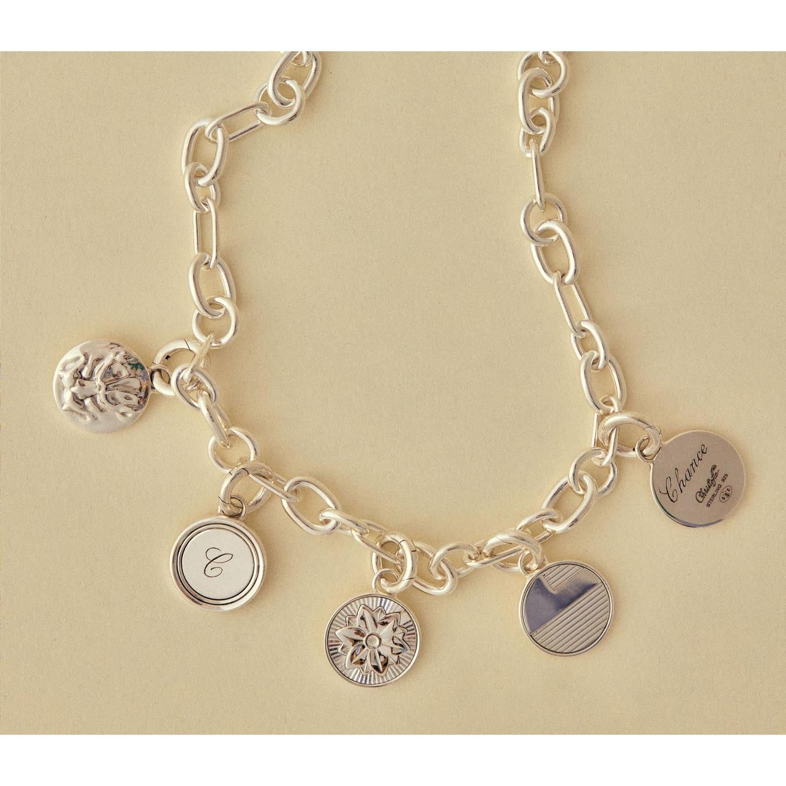 Christofle Chri-Chri Sterling Silver Medal  With Snape Hook Peau De Lion