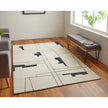 Feizy Maguire 8902F Transitional Abstract Rug in Ivory/Gray/Taupe