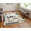 Feizy Maguire 8903F Transitional Abstract Rug in Ivory/Taupe