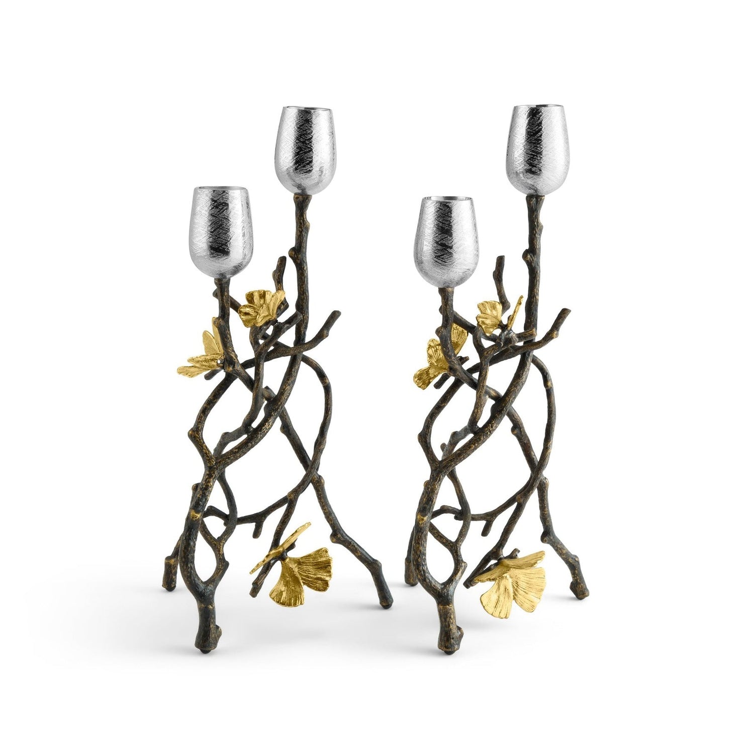 Michael Aram Butterfly Ginkgo Candleholders Set of 2