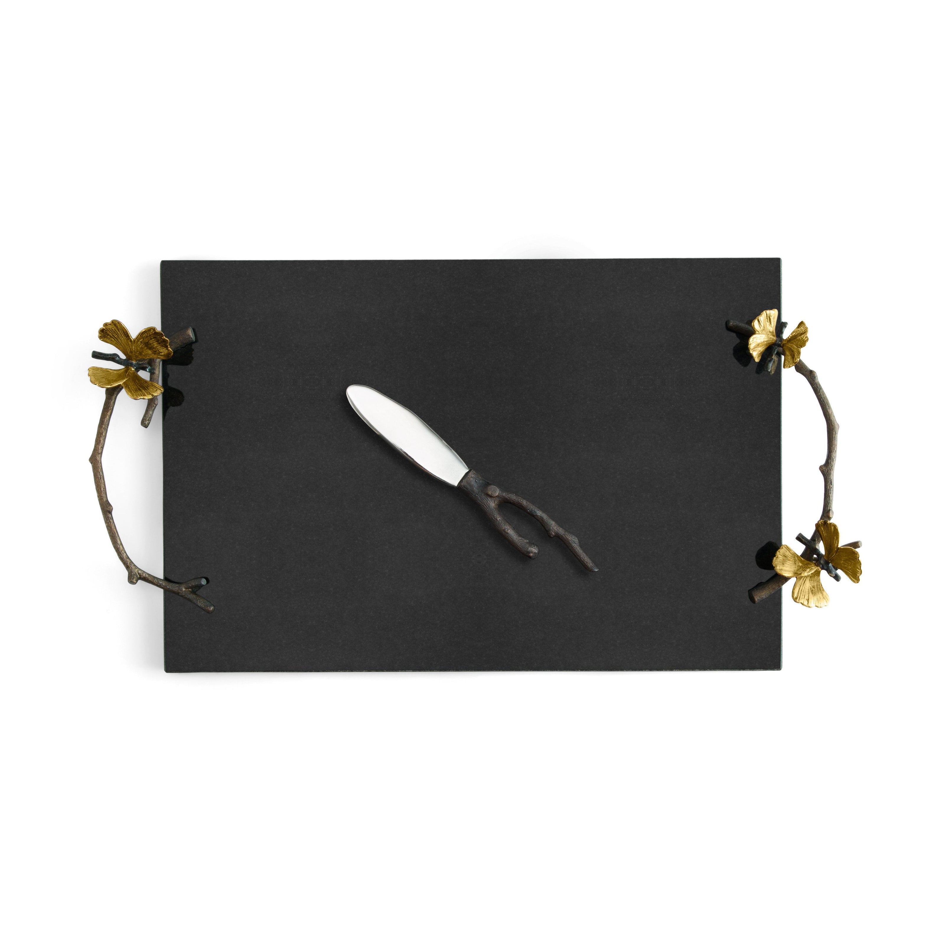 Michael Aram Butterfly Ginkgo Cheese Board with Knife