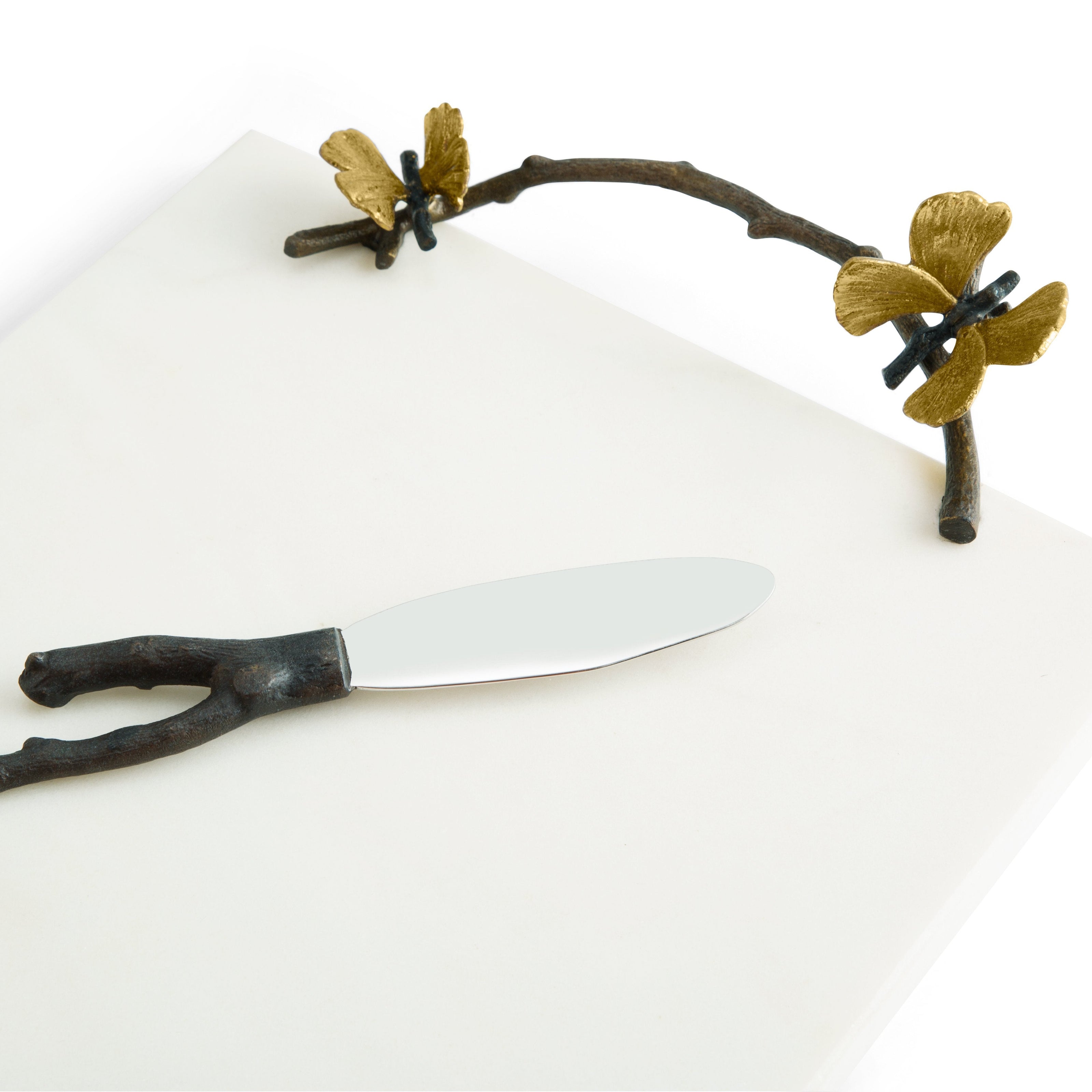 Michael Aram Butterfly Ginkgo Cheese Board with Knife