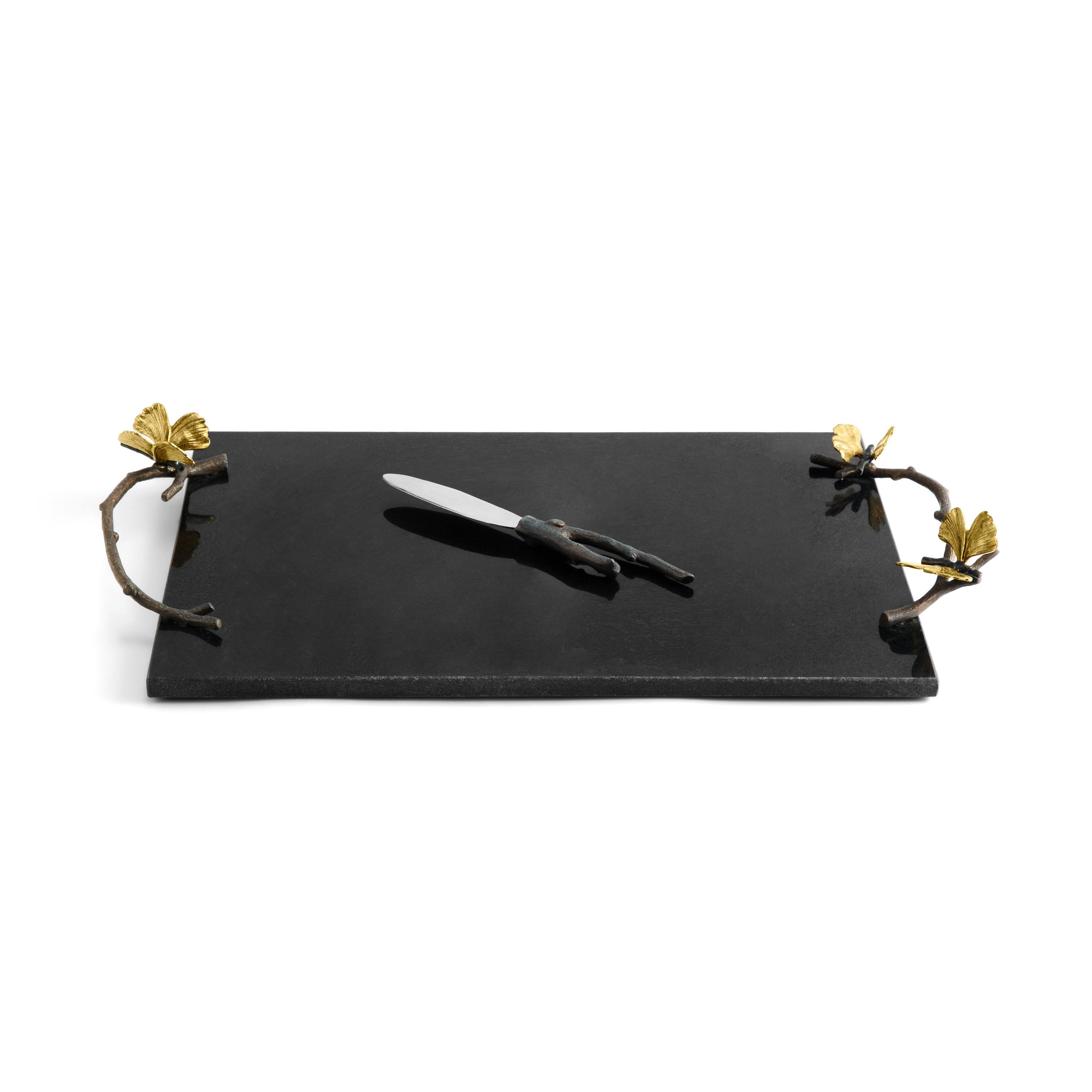 Michael Aram Butterfly Ginkgo Cheese Board with Knife