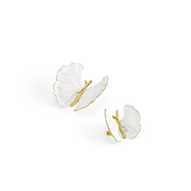 Michael Aram Butterfly Ginkgo Gold Decorative Objects Set of 2