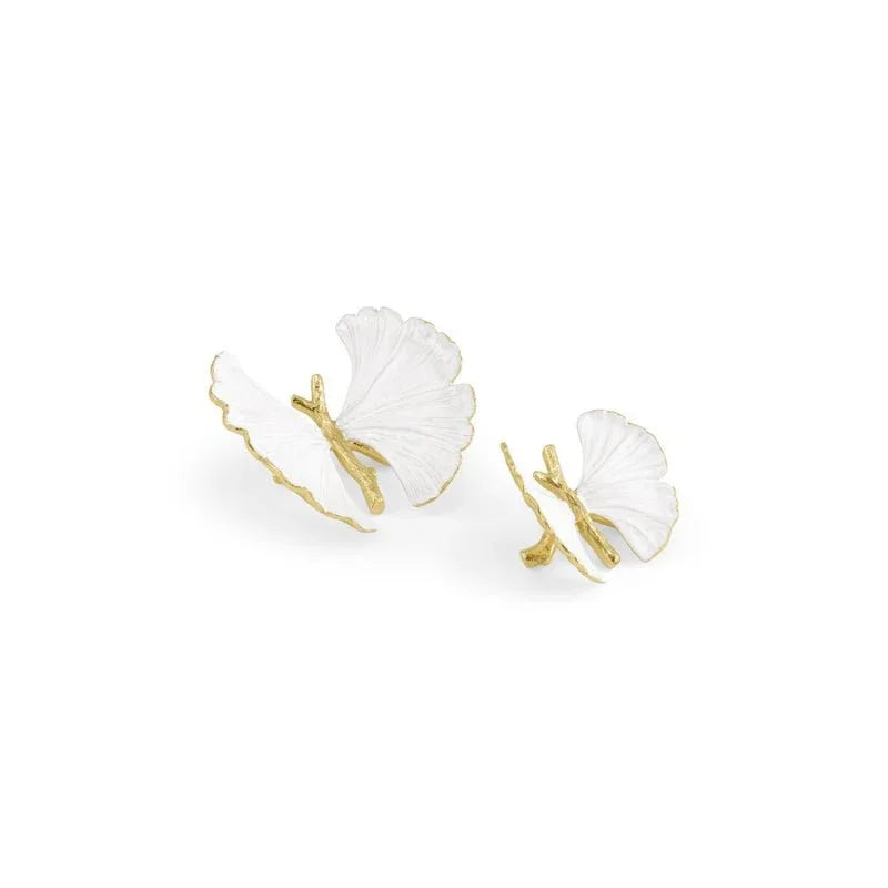Michael Aram Butterfly Ginkgo Gold Decorative Objects Set of 2