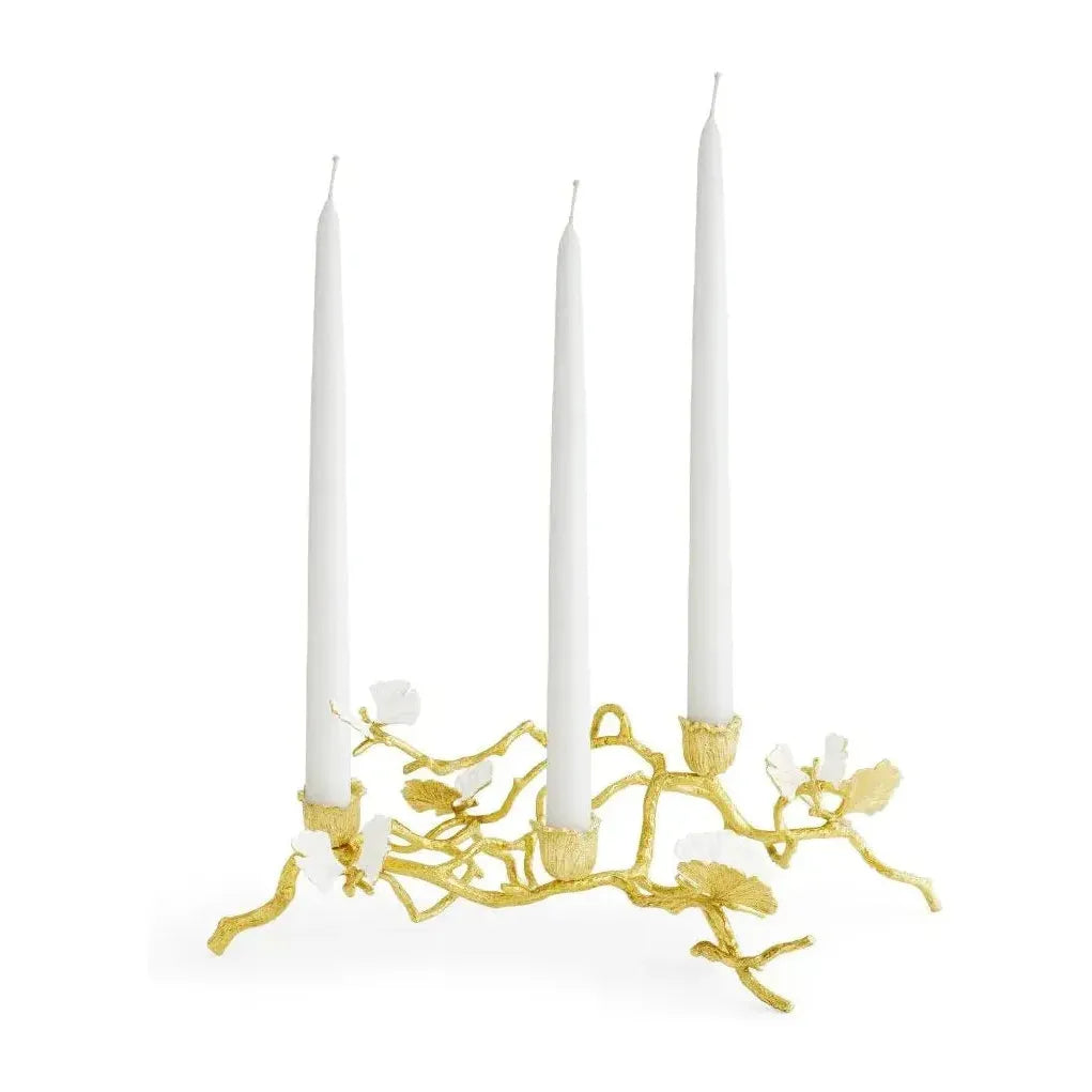 Michael Aram Butterfly Ginkgo Gold Low Candleholders