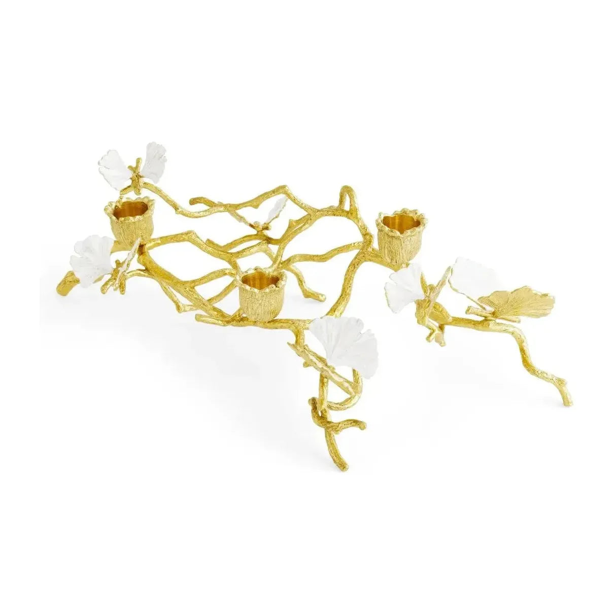 Michael Aram Butterfly Ginkgo Gold Low Candleholders