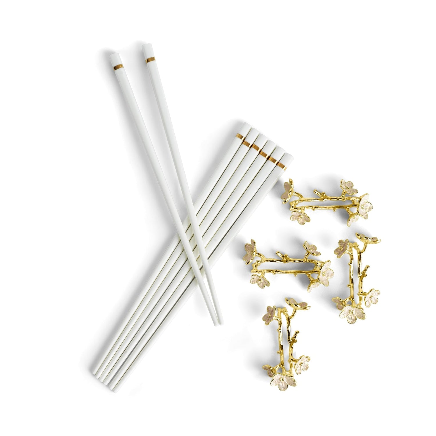 Michael Aram Cherry Blossom Chopsticks & Stands - Set of 4