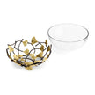 Michael Aram Golden Ginkgo Medium Glass Bwl