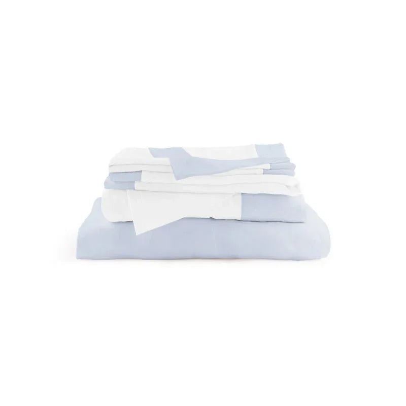 Michael Aram King Sheet Set - Sky and White