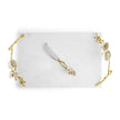 Michael Aram Orchid Large Cheese Board with Knife
