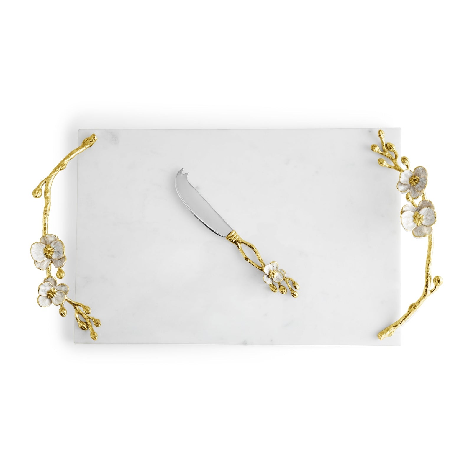 Michael Aram Orchid Large Cheese Board with Knife