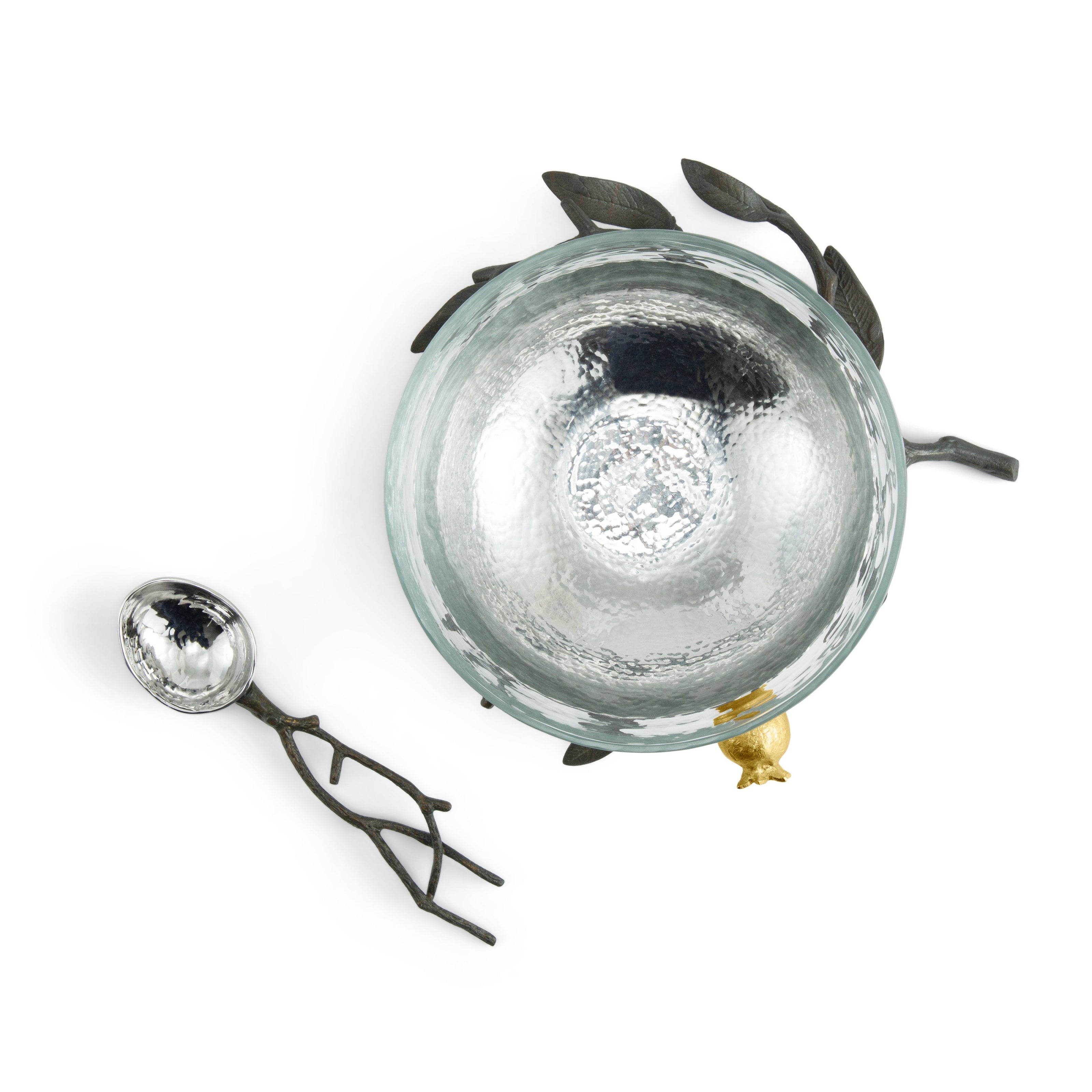 Michael Aram Pomegranate Glass Bowl With Spoon
