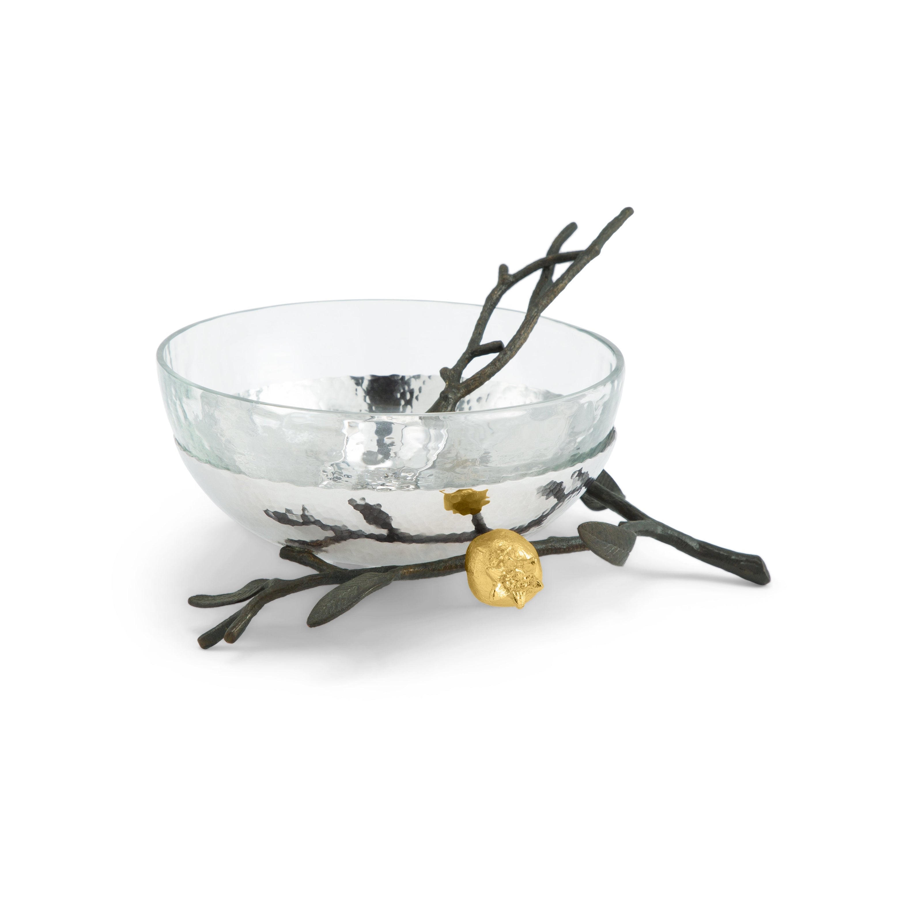 Michael Aram Pomegranate Glass Bowl With Spoon