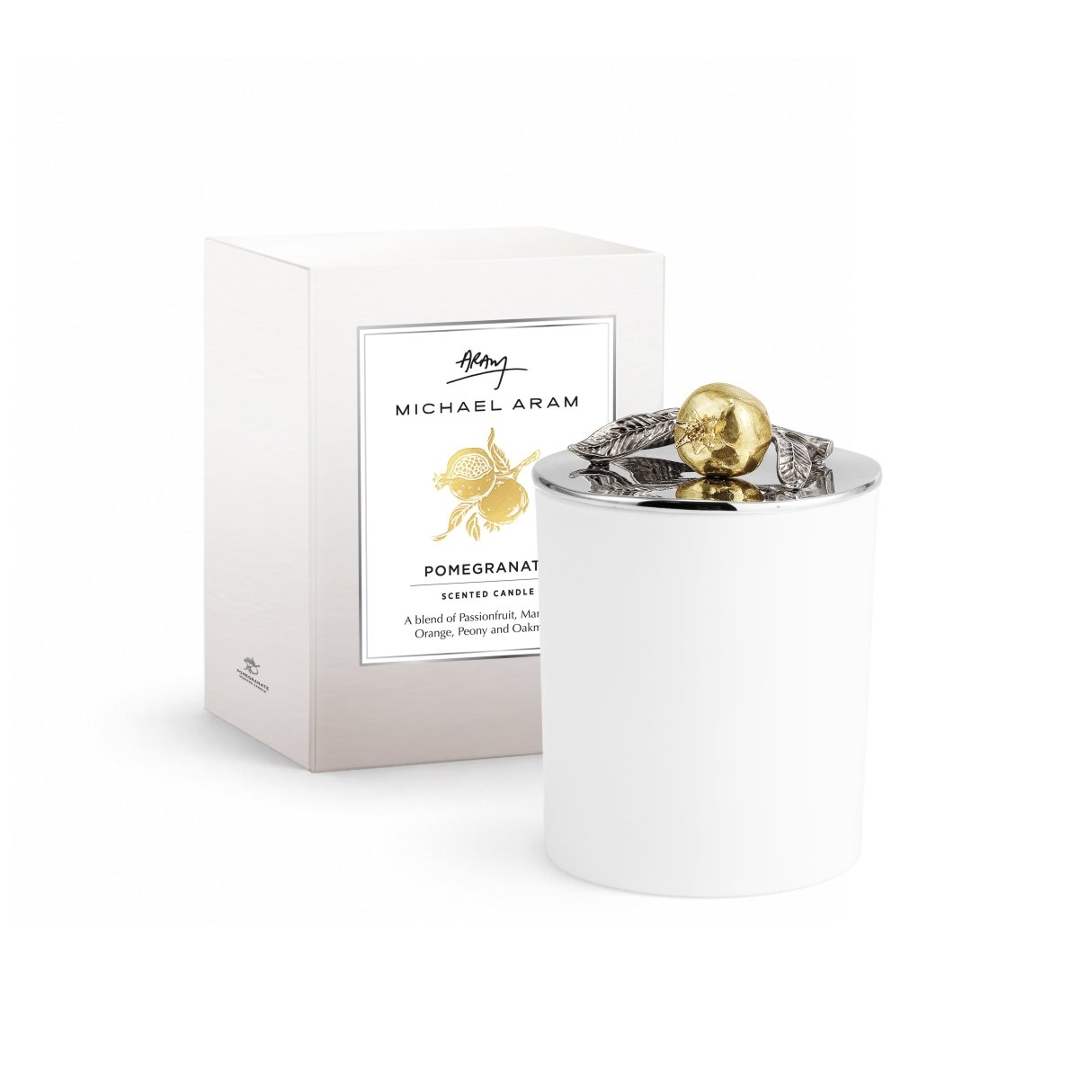 Michael Aram Pomegranate Silver & Gold Scented Candle