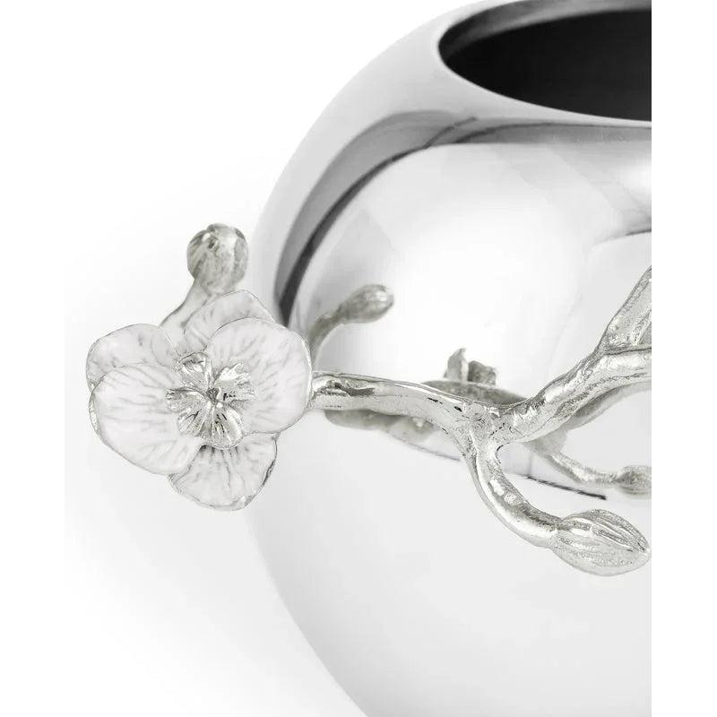 Michael Aram Silver Orchid Rose Bowl