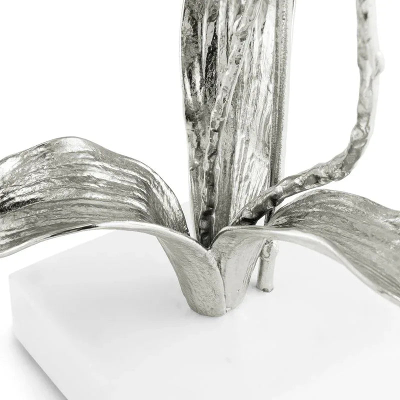 Michael Aram Silver Orchid Stem Sculpture Large