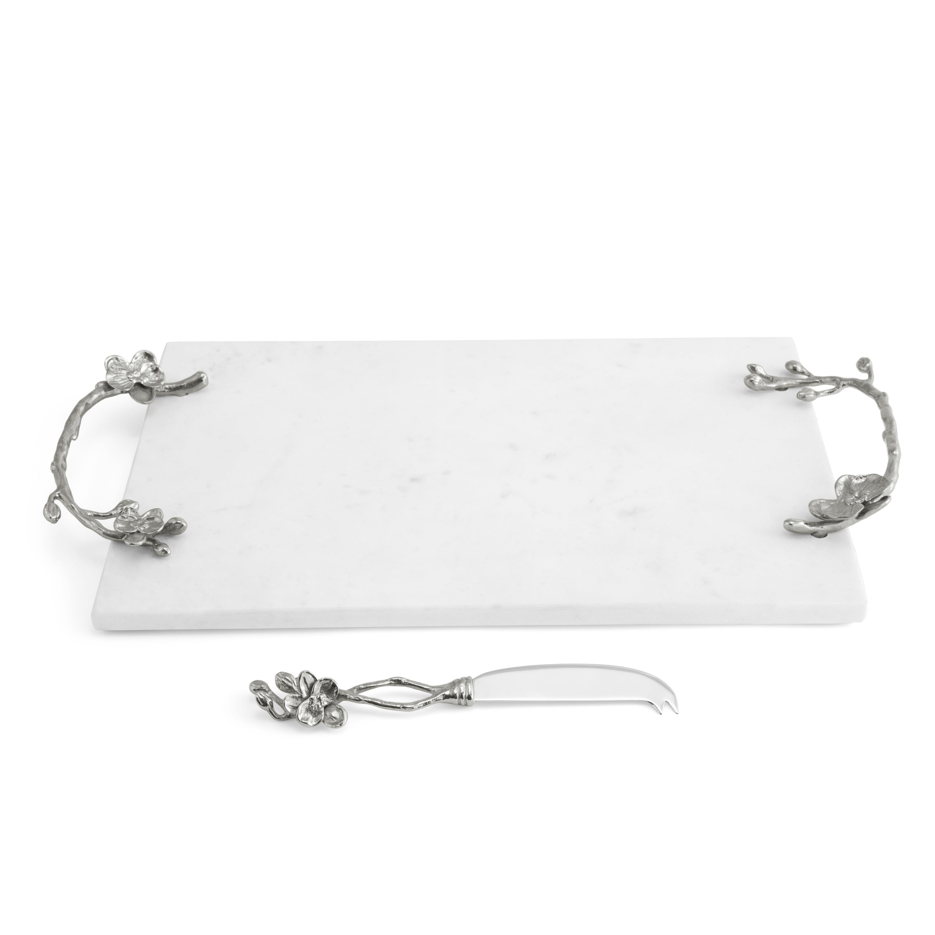 Michael Aram White Orchid Cheese Board With Knife