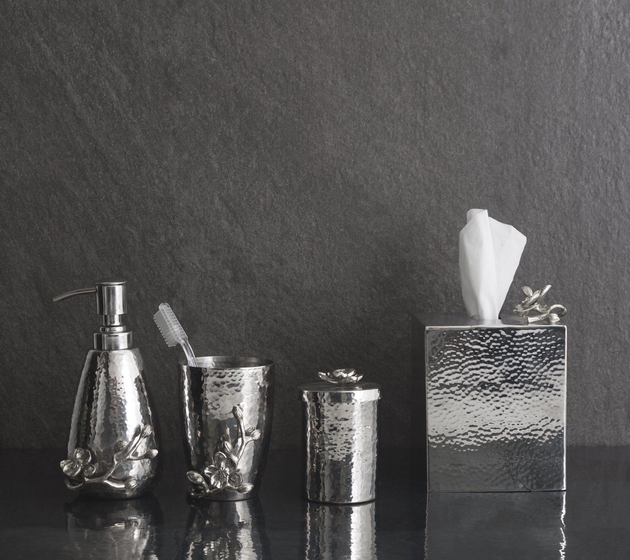 Michael Aram White Orchid Round Container
