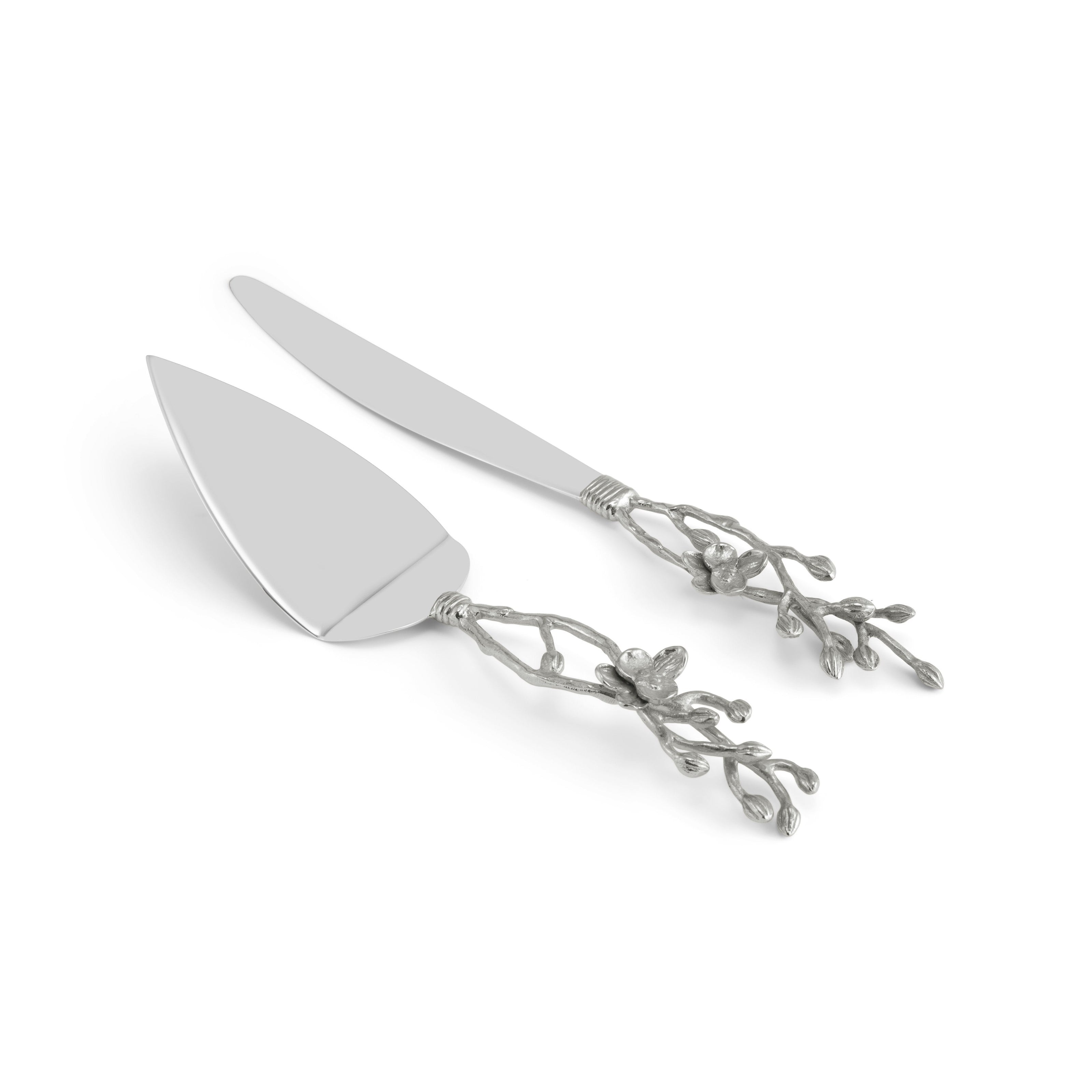 Michael Aram White Orchid Wedding Cake Knife & Server Set