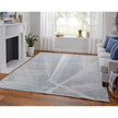 Feizy Brighton 69CHF Modern Abstract in Blue/Ivory/Silver