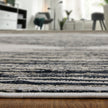 Feizy Micah 39LRF Modern Diamond Rug in Black/Silver/Taupe
