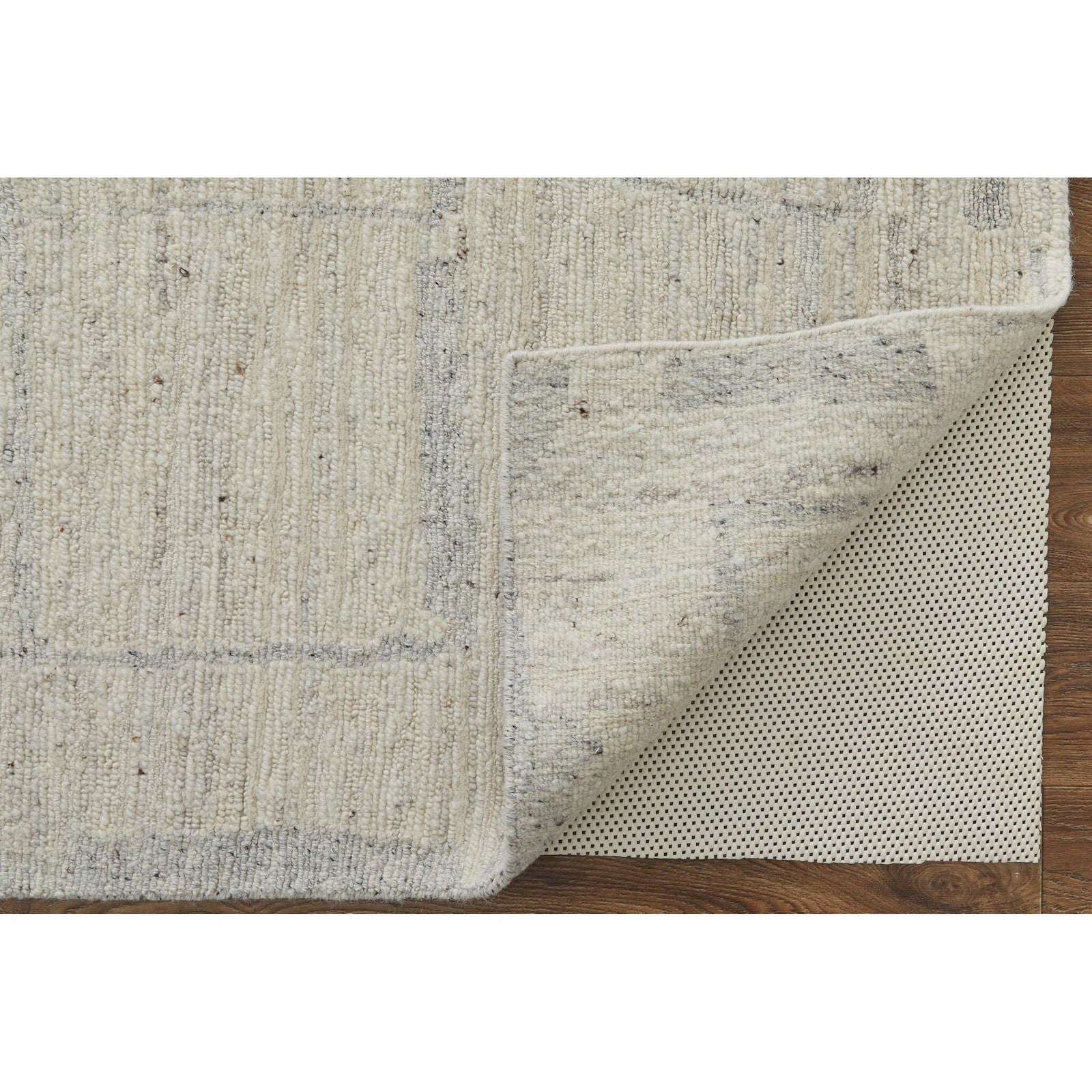 Feizy Navaro 8913F Modern Distressed Rug in Ivory/Gray/Blue