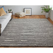 Feizy Navaro 8914F Modern Abstract Rug in Gray/Taupe/Ivory