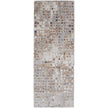 Feizy Laina 39G0F Transitional Geometric in Tan/Ivory/Blue