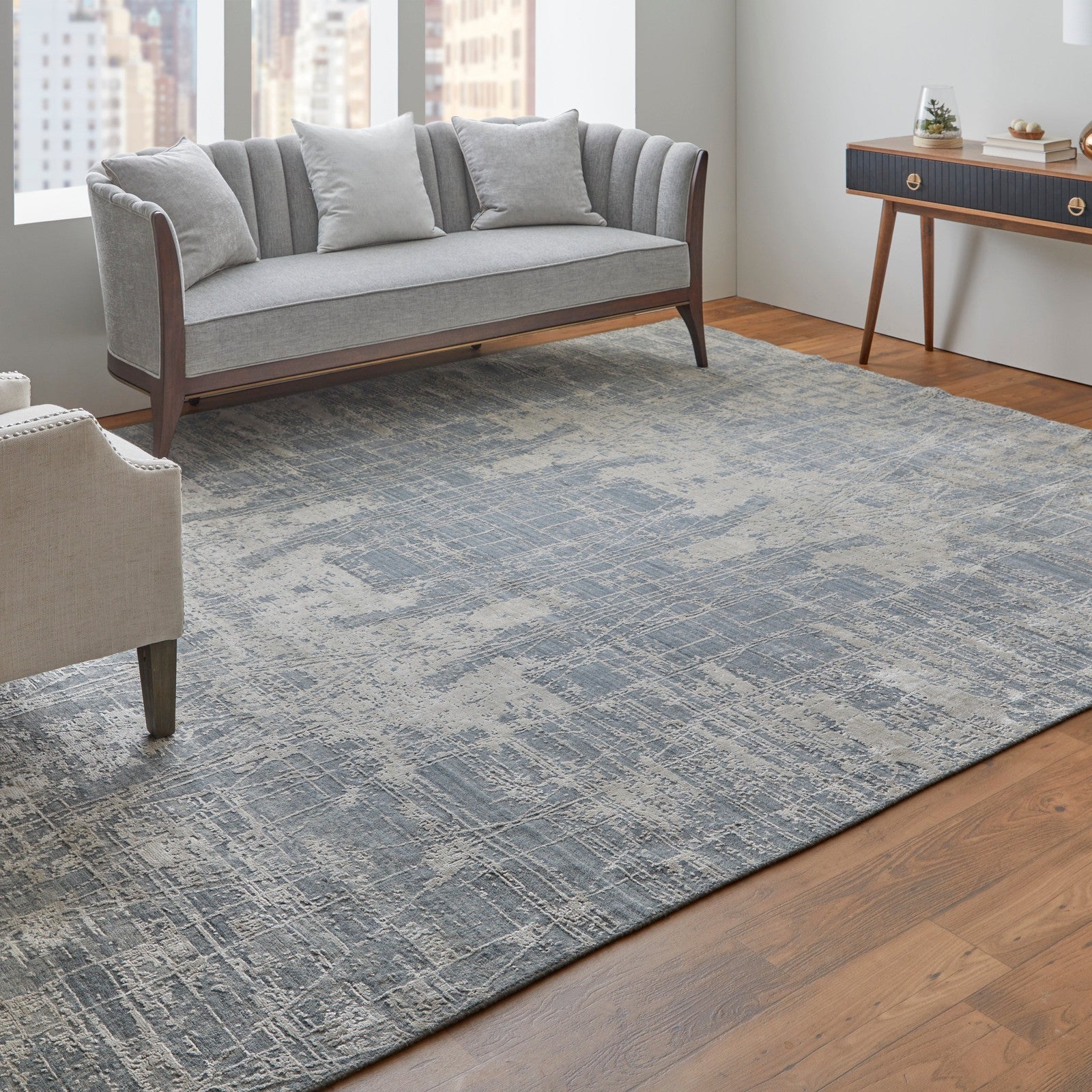 Feizy Eastfield 69A0F Modern Abstract in Gray
