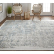 Feizy Elias 6891F Modern Abstract in Green/Blue/Ivory