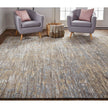 Feizy Conroe 6822F Modern Abstract in Brown/Gray