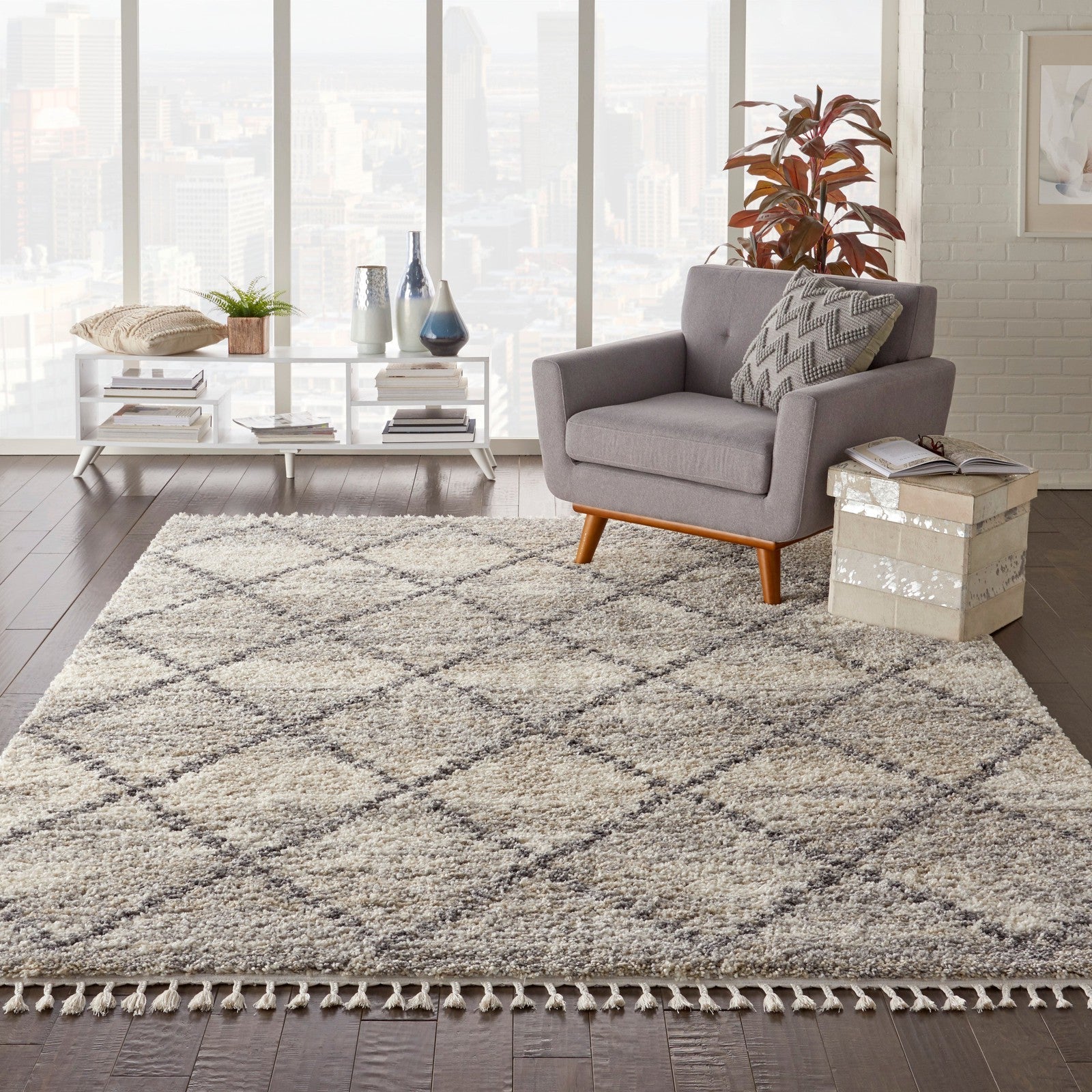 Nourison Oslo Shag OSL01 Shag Indoor Rug