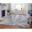 Feizy Brighton 69CHF Modern Abstract in Ivory/Blue/Silver