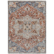 Feizy Kaia 39HXF Transitional Medallion in Orange/Ivory/Blue