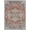 Feizy Kaia 39HXF Transitional Medallion in Orange/Ivory/Blue