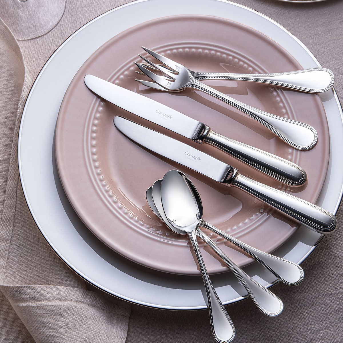Christofle Perles Table Spoon
