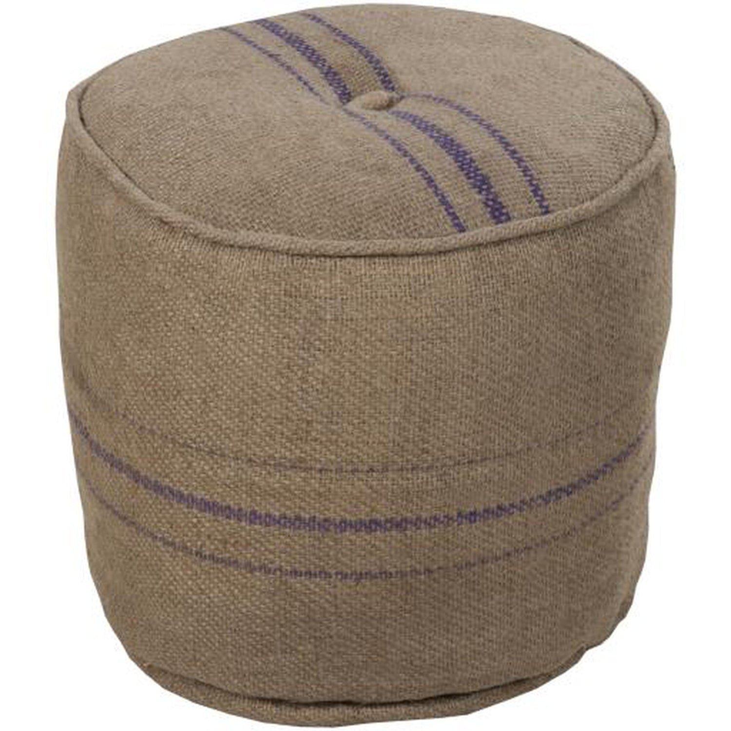 Livabliss by Surya Burlap Pouf