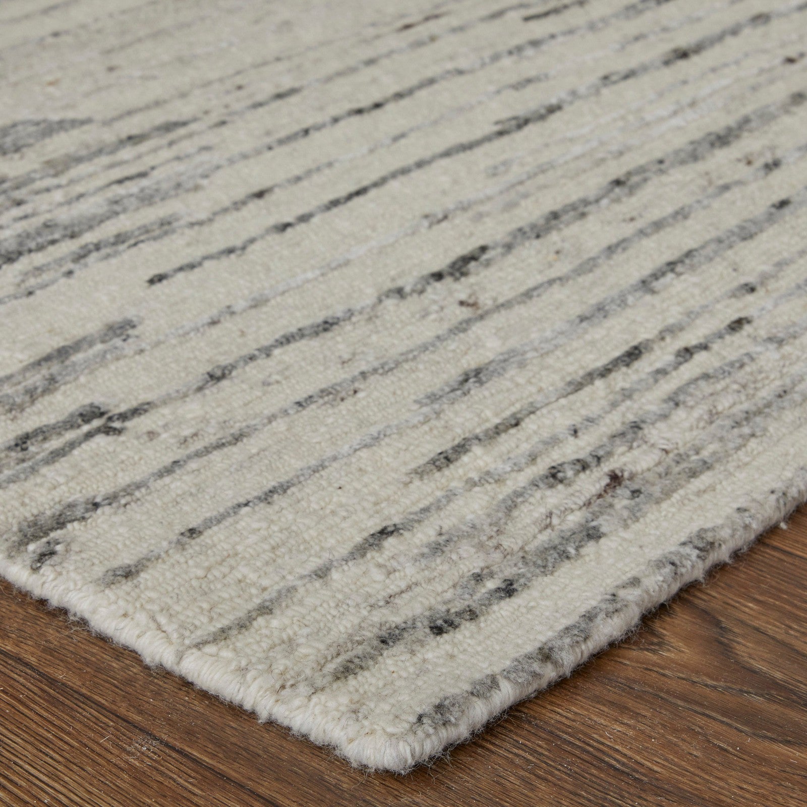 Feizy Brighton 69CHF Modern Abstract in Ivory/Gray