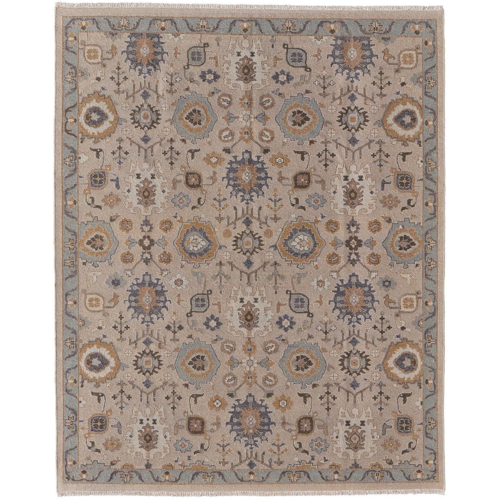 Feizy Corbitt 0613F Traditional Oriental in Tan/Blue/Gold