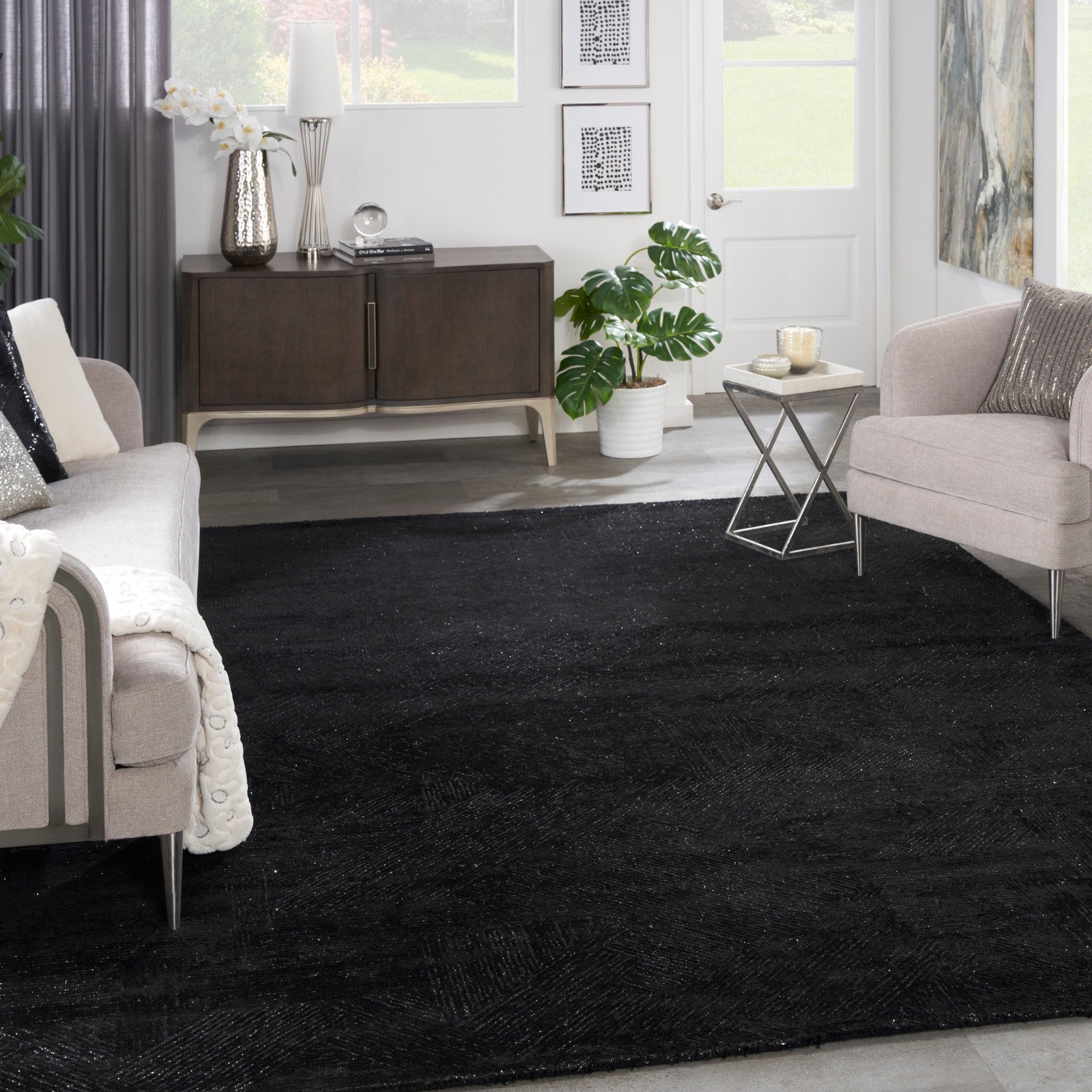 Nourison Rugs Michael Amini Ma30 Star SMR01 Modern Indoor Rug