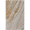 Feizy Aura 39LLF Modern Abstract Rug in Ivory/Taupe/Gold