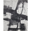 Feizy Coda 8927F Modern Abstract Rug in Black/White