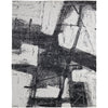 Feizy Coda 8927F Modern Abstract Rug in Black/White