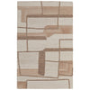 Feizy Pollock 8954F Modern Geometric in Ivory/Brown/Tan