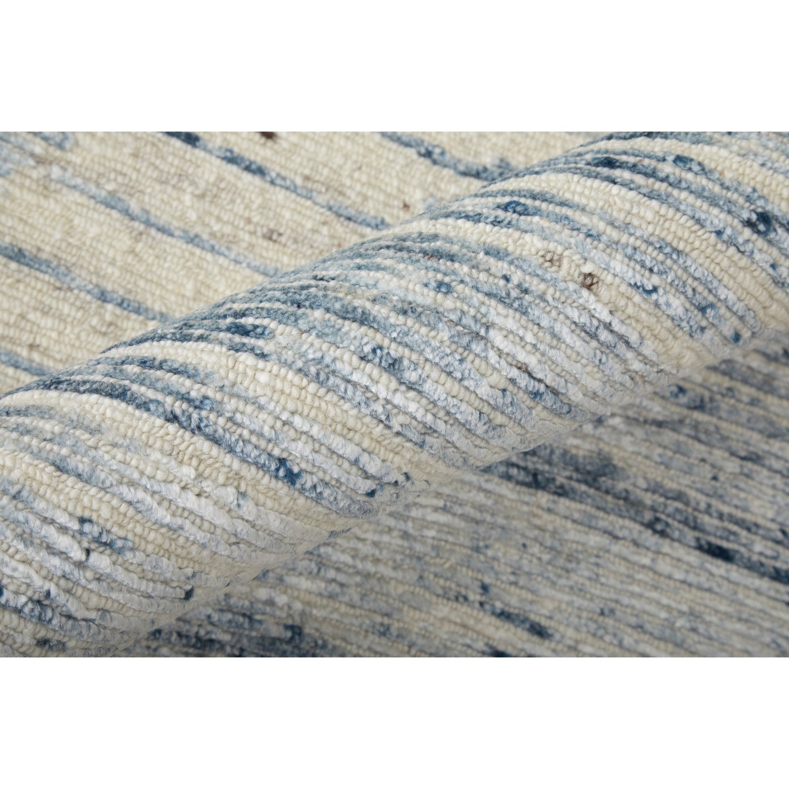 Feizy Brighton 69CHF Modern Abstract in Ivory/Blue/Silver