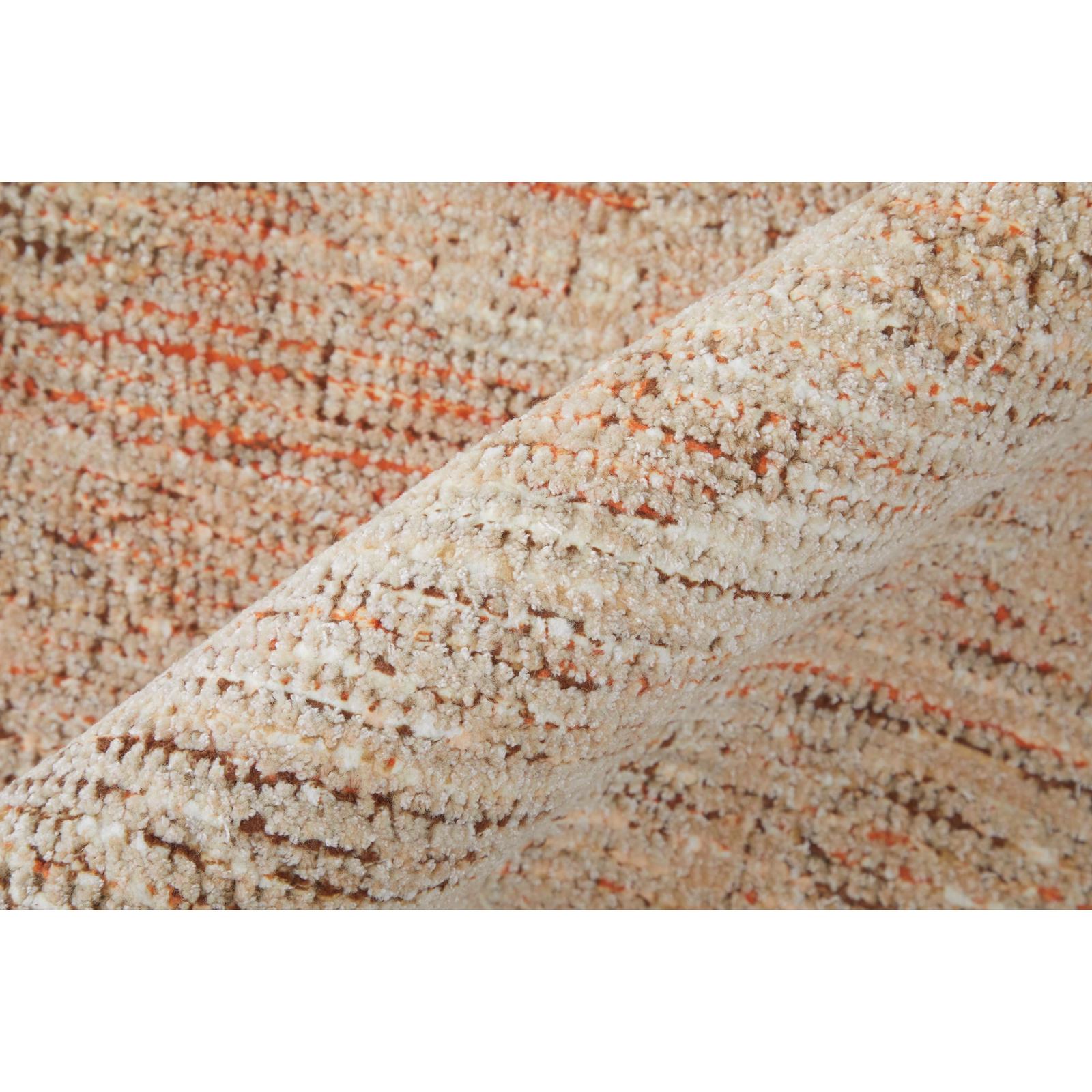 Feizy Caldwell 8977F Transitional Medallion Rug in Orange/Tan/Ivory