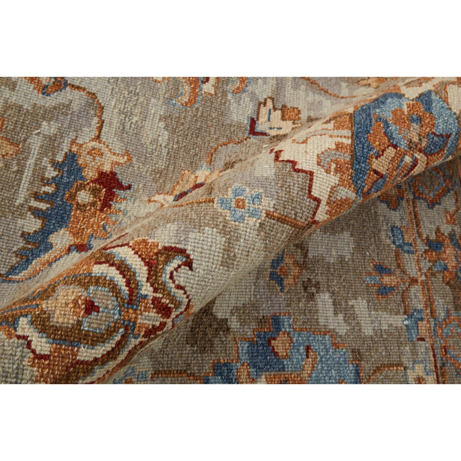 Feizy Leylan 0583F Transitional Floral & Botanical in Brown/Tan/Gray